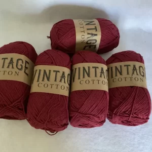 Vintage Dk Cotton Dark Red